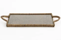 Togo, Plateau, Rectangulaire, Avec Verre, Reed