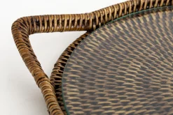 Togo, Plateau, Rond, Avec Verre, Reed