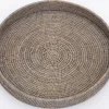 Togo, Plateau, Rond, Roseau, Gris, 48Cm