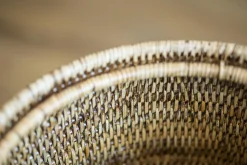 Togo, Poubelle, Avec Couvercle, Roseau