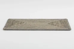 Togo, Set De Table, Roseau, Gris, Rectangulaire