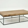 Urban, Table Basse, Chene Et Metal, Marron Clair