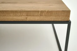 Urban, Table Basse, Chene Et Metal, Marron Clair