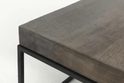 Urban, Table Basse, Chene Et Metal, Marron Fonce