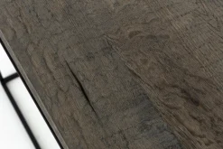 Urban, Table Console, Chene Et Metal, Marron Fonce