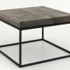 Urban, Table D'Appoint, Chene Et Metal, Marron Fonce