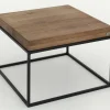 Urban, Table D'Appoint, Chene Et Metal, Marron Clair