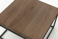 Urban, Table D'Appoint, Chene Et Metal, Marron Clair